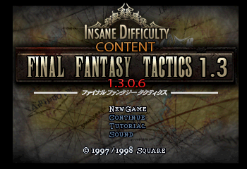 Final Fantasy Tactics 1.3 - Easy Type Title Screen